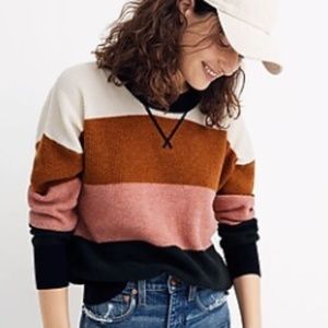 Madewell Cashmere Sweatshirt in Vernon Stripe